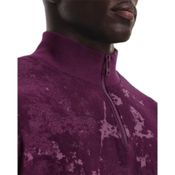 Under Armour Journey Stretch Short Sleeve 1/4 zip Terry Jacquard Jersey Knit Top - Picture 7 of 16